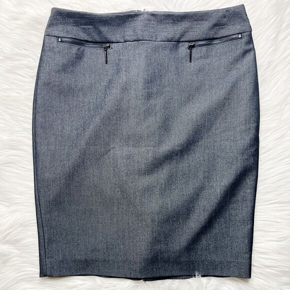 Calvin Klein Classic Stretch Pencil Skirt Dark Grey above Knee size 2 - Picture 1 of 5